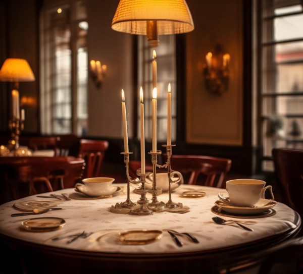 温暖的酒店餐桌礼仪